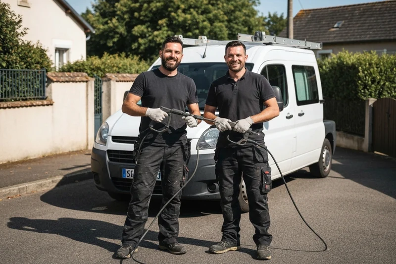 Équipe nettoyage toiture Var — artisans sur chantier à Toulon